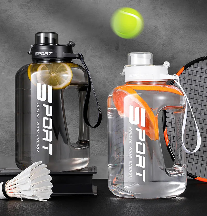 1.7-2.5L Sports Water Bottle – Leakproof Straw Lid & Carry Handle