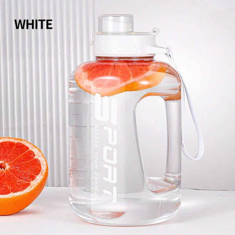 1.7-2.5L Sports Water Bottle – Leakproof Straw Lid & Carry Handle