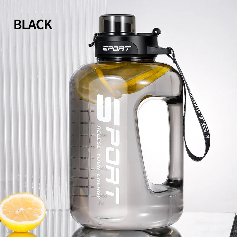 1.7-2.5L Sports Water Bottle – Leakproof Straw Lid & Carry Handle